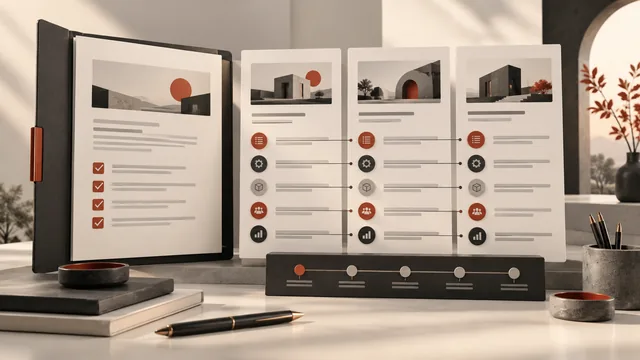 A structured project brief and comparable developer proposal cards